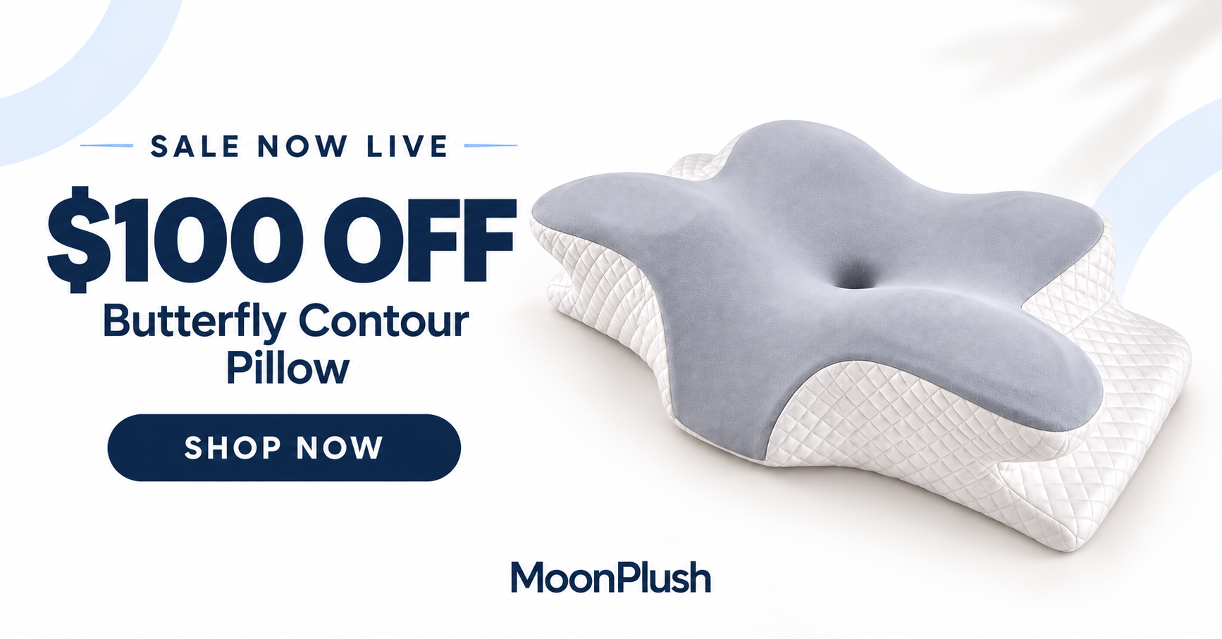 MoonPlush Butterfly Contour Pillow, sale now live and one hundred dollars off