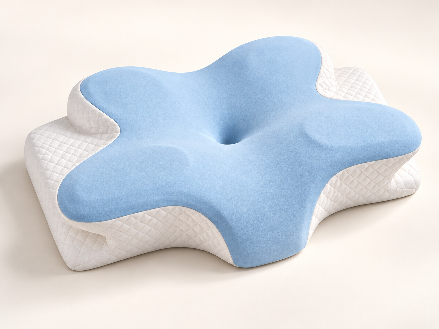 MoonPlush Butterfly Pillow in Blue, studio view